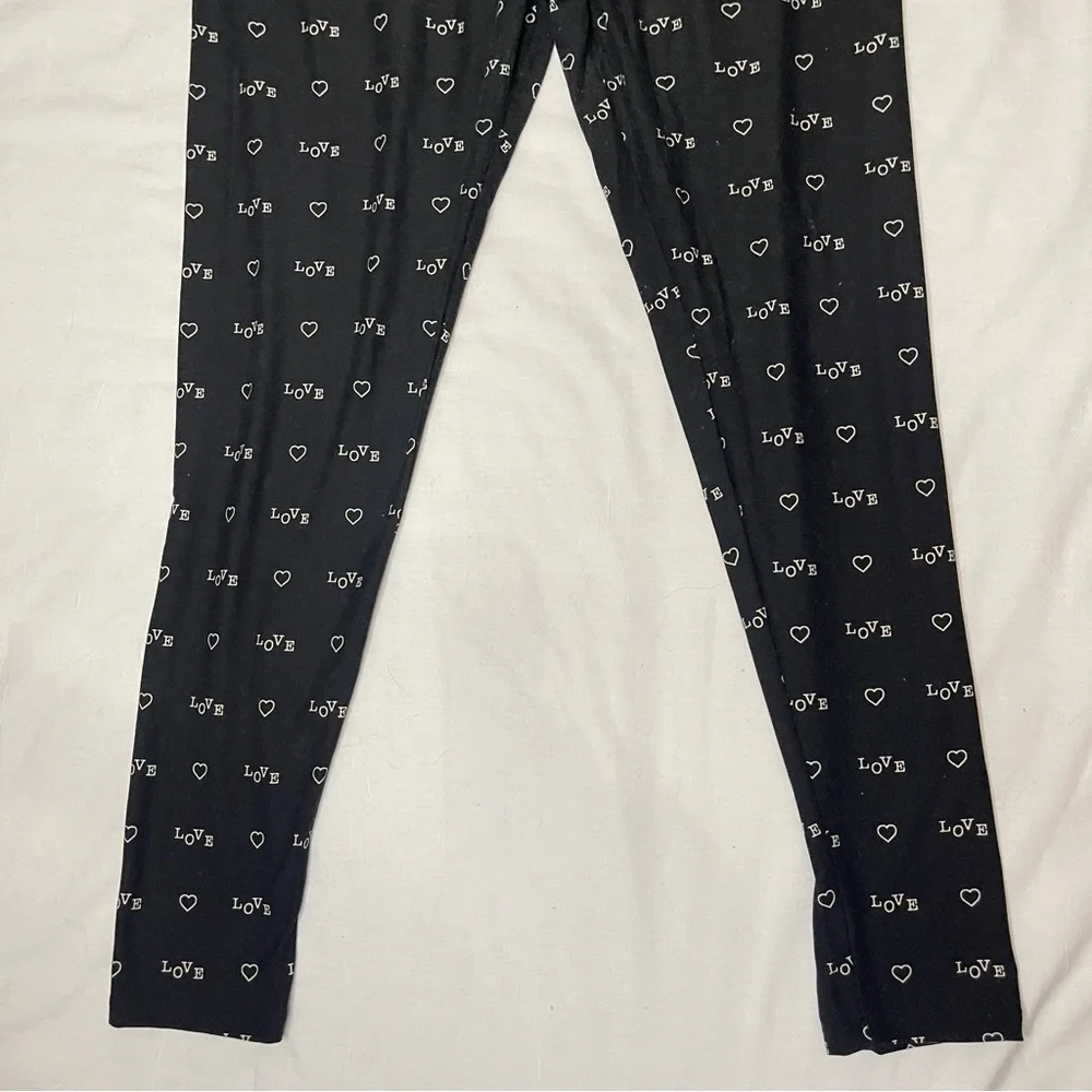 3/$15 LULA ROE “❤️Love” Black Leggings, TC - Picture 3 of 7